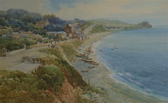 William Henry Sweet, watercolour, Budleigh Salterton, signed, 18 x 27cm